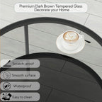 Round Glass Coffee Tables for Living Room 2-Tier