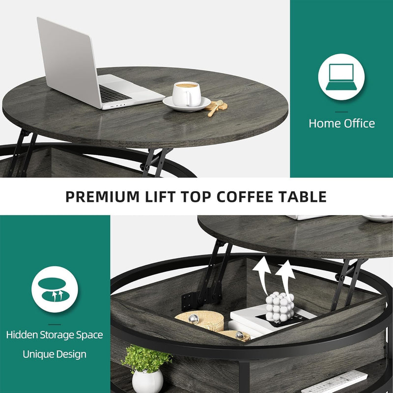 Round Lift Top Coffee Table Tables for Living