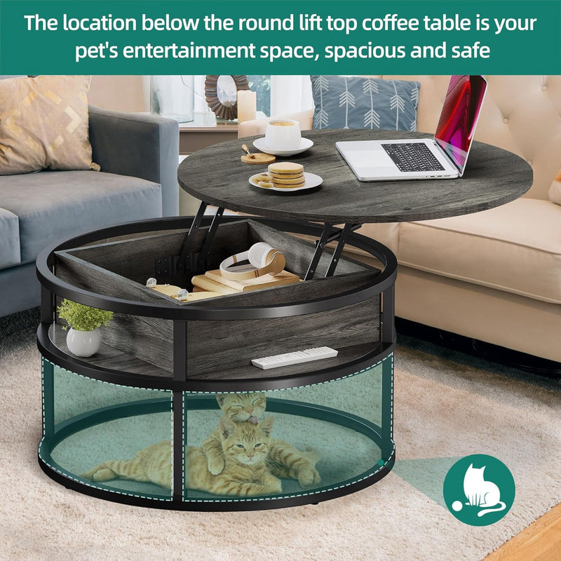 Round Lift Top Coffee Table Tables for Living