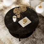 68CM Rustic Round Lift Top Coffee Table