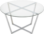 Round Metro Glass Coffee Table Side Table