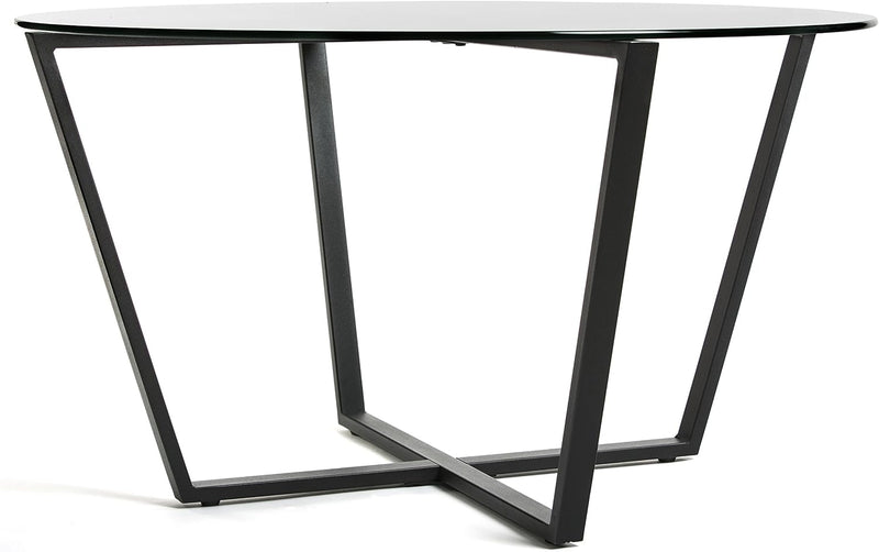 Round Metro Glass Coffee Table Side Table