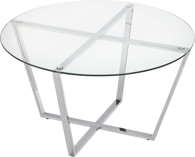 Round Metro Glass Coffee Table Side Table