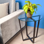 Round Metro Glass Coffee Table Side Table
