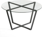 Round Metro Glass Coffee Table Side Table