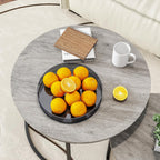 Round Nesting Coffee Table End for Living Room (Set of 2)