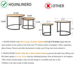 Round Nesting Coffee Table End for Living Room (Set of 2)