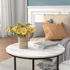 Round Nesting Coffee Table End for Living Room (Set of 2)