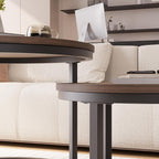 Round Nesting Coffee Table End for Living Room (Set of 2)