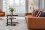 Round Nesting Coffee Table for Living Room End (Set of 2)