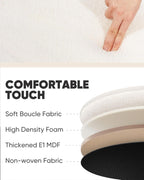 Round Ottoman with Storage Makeup Vanity Stool Chair (Set of 2)