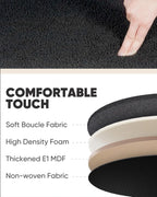 Round Ottoman with Storage Makeup Vanity Stool Chair (Set of 2)
