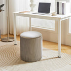 Round Ottoman with Storage Velvet Vanity Stool (Set of 2)