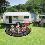 Round Outdoor Rug for Patio Reversible Waterproof