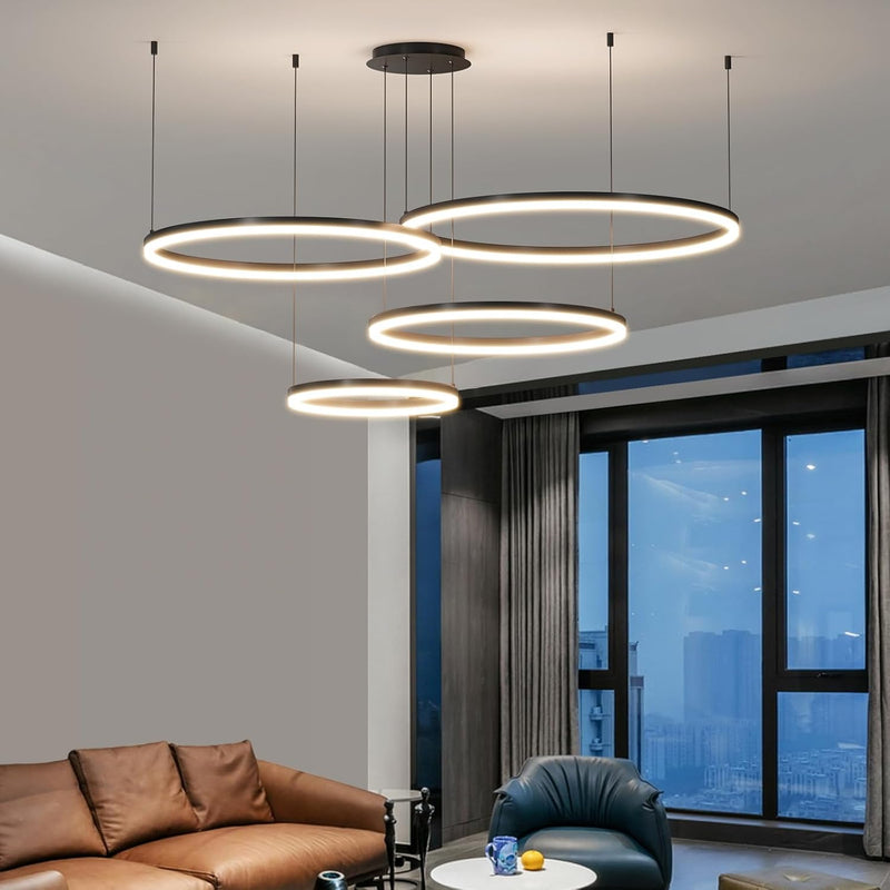 Round Pendant Light Brightness Adjustable 10%-100% 3000K (3Pack)