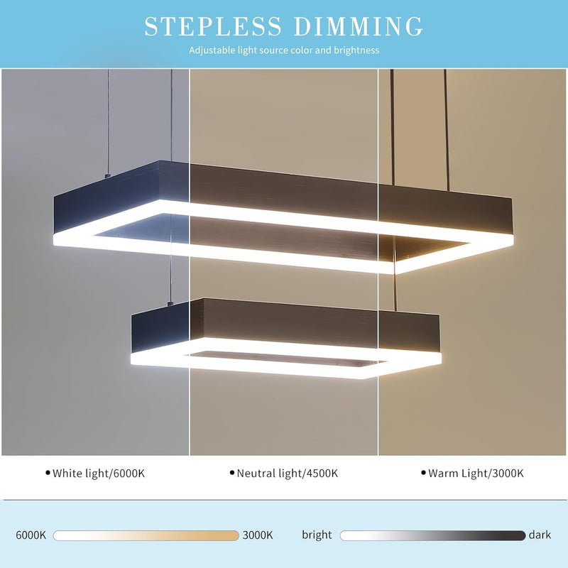 Round Pendant Light Brightness Adjustable 10%-100% 3000K (3Pack)