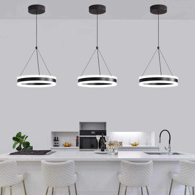 Round Pendant Light Brightness Adjustable 10%-100% 3000K (3Pack)