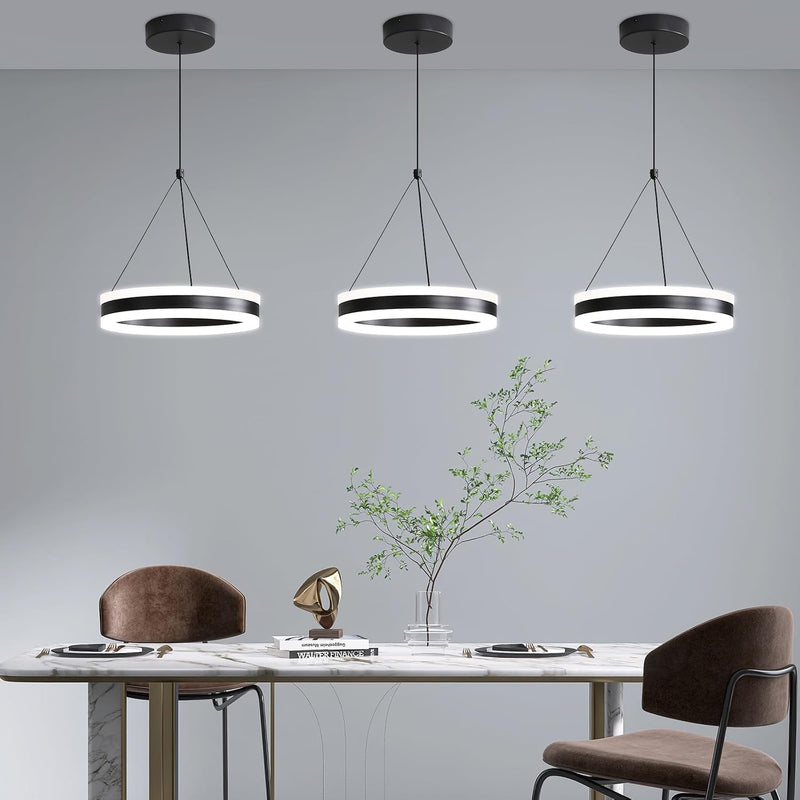 Round Pendant Light Brightness Adjustable 10%-100% 3000K (3Pack)