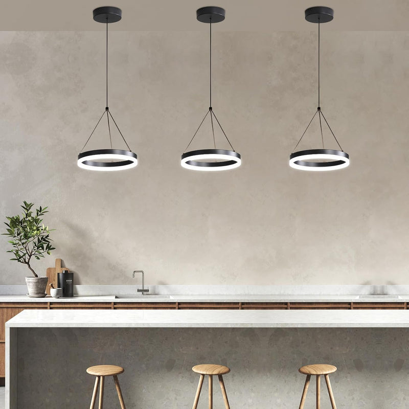 Round Pendant Light Brightness Adjustable 10%-100% 3000K (3Pack)