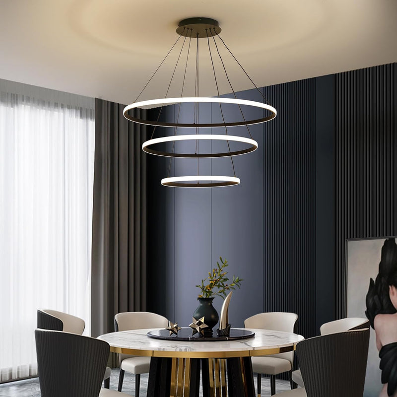 Round Pendant Light Brightness Adjustable 10%-100% 3000K (3Pack)