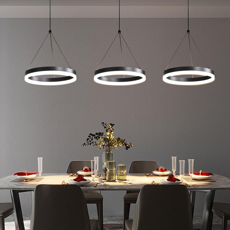Round Pendant Light Brightness Adjustable 10%-100% 3000K (3Pack)