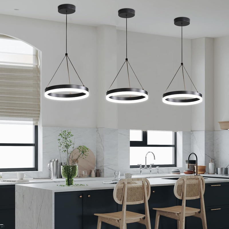 Round Pendant Light Brightness Adjustable 10%-100% 3000K (3Pack)