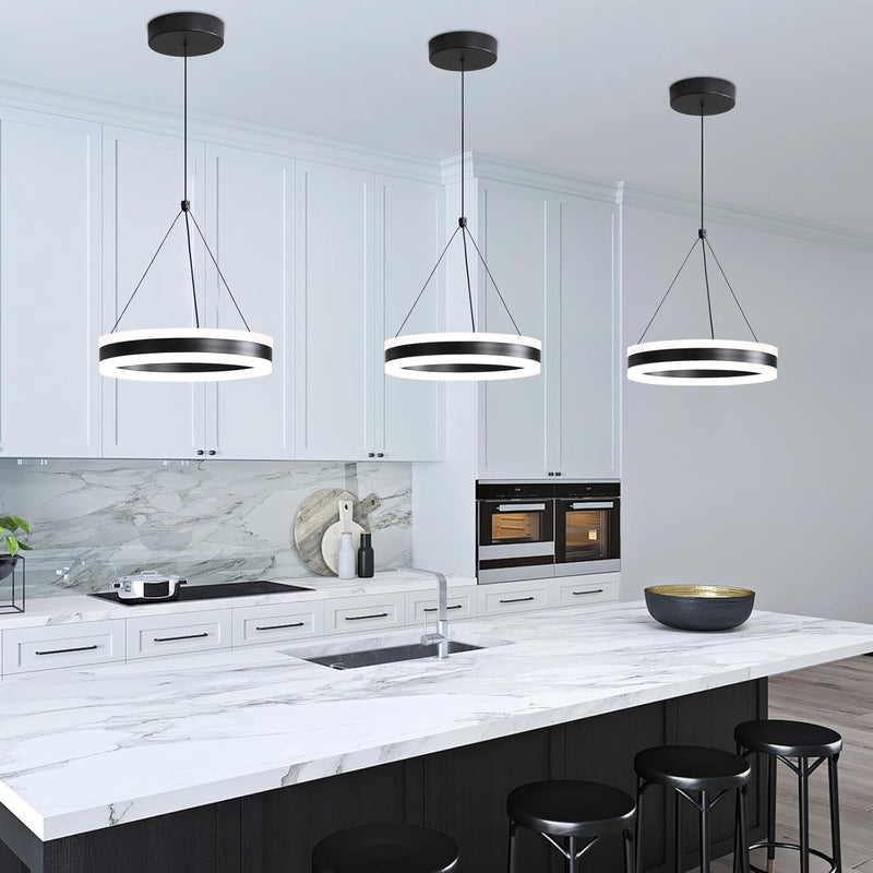 Round Pendant Light Brightness Adjustable 10%-100% 3000K (3Pack)
