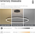 Round Pendant Light Dimmable Breakfast Island Lighting