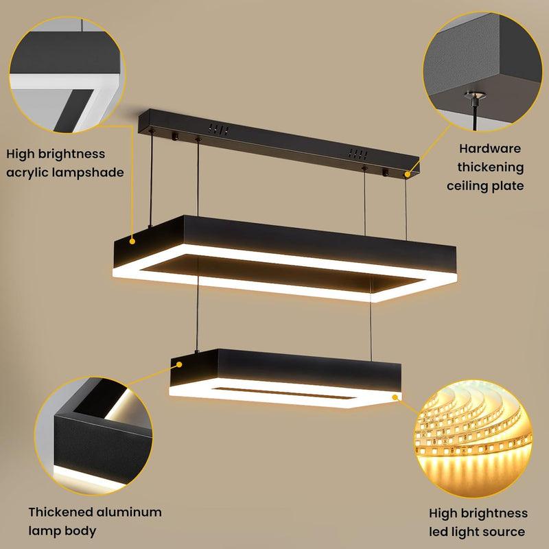 Round Pendant Light Dimmable Breakfast Island Lighting