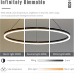 Round Pendant Light Dimmable Breakfast Island Lighting