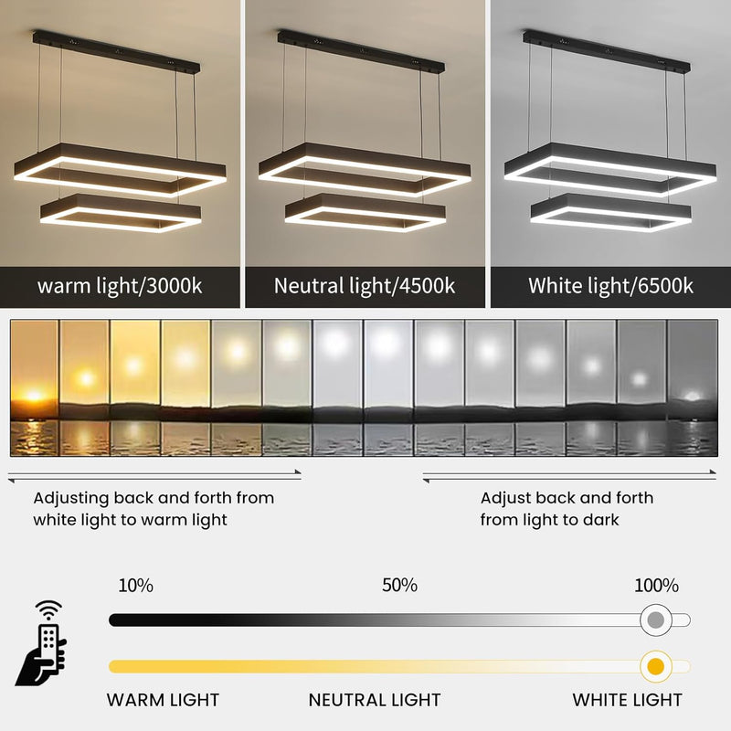 Round Pendant Light Dimmable Breakfast Island Lighting