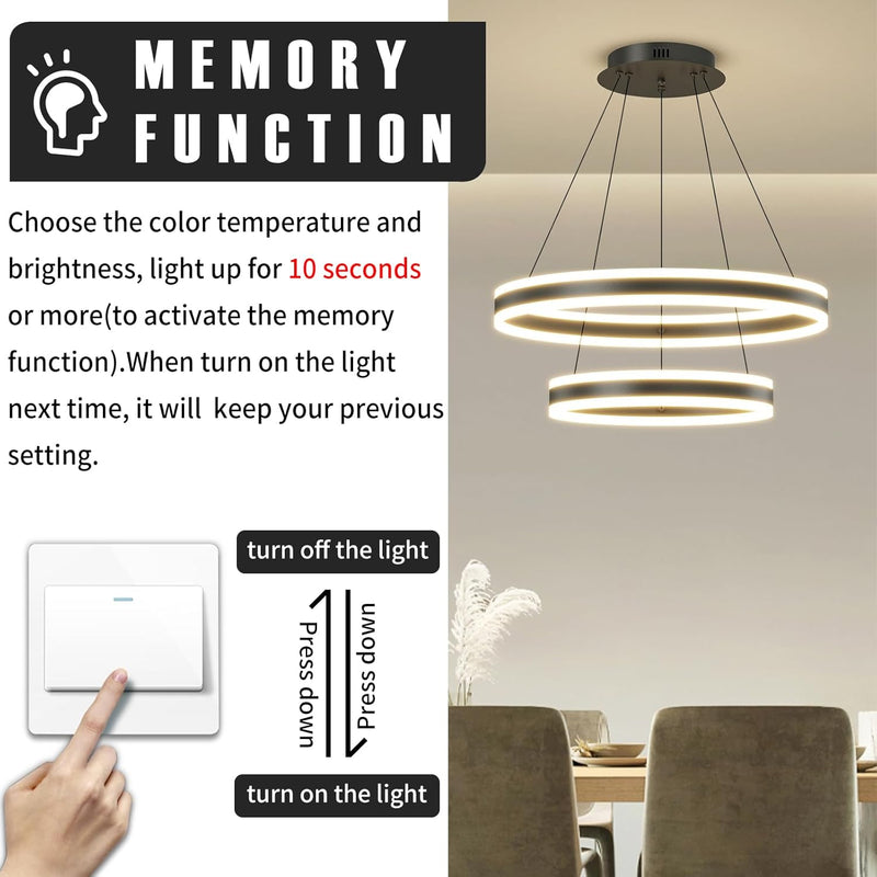 Round Pendant Light Dimmable Breakfast Island Lighting