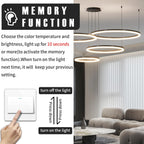 Round Pendant Light Dimmable Breakfast Island Lighting