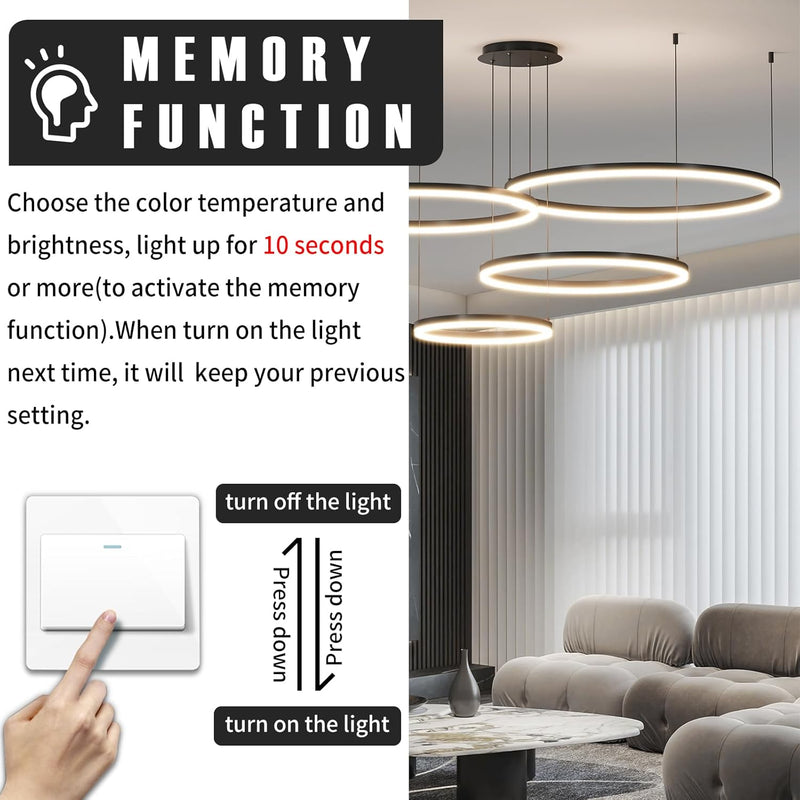 Round Pendant Light Dimmable Breakfast Island Lighting