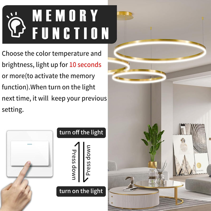 Round Pendant Light Dimmable Breakfast Island Lighting