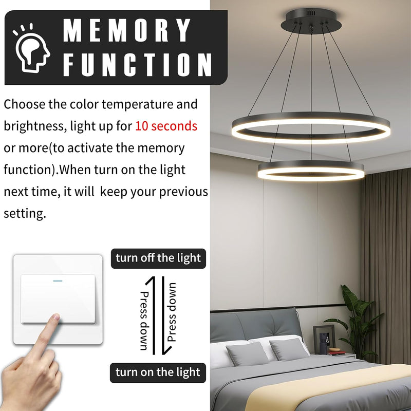 Round Pendant Light Dimmable Breakfast Island Lighting