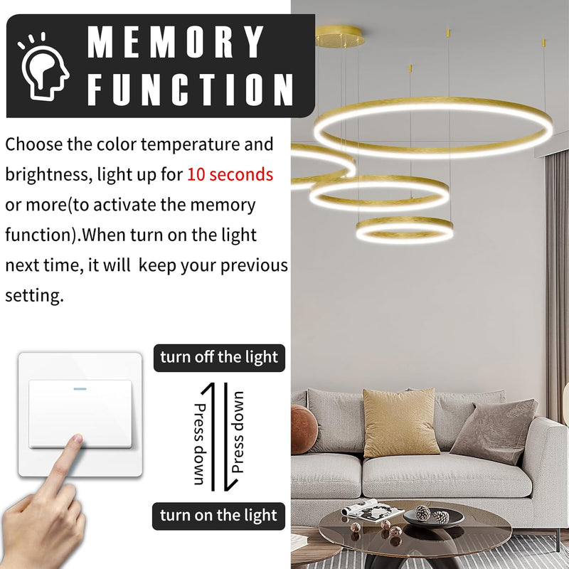 Round Pendant Light Dimmable Breakfast Island Lighting
