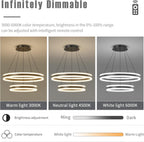 Round Pendant Light Dimmable Breakfast Island Lighting