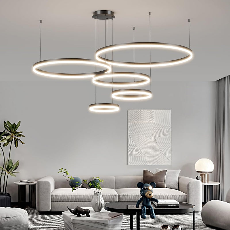 Round Pendant Light Dimmable Breakfast Island Lighting