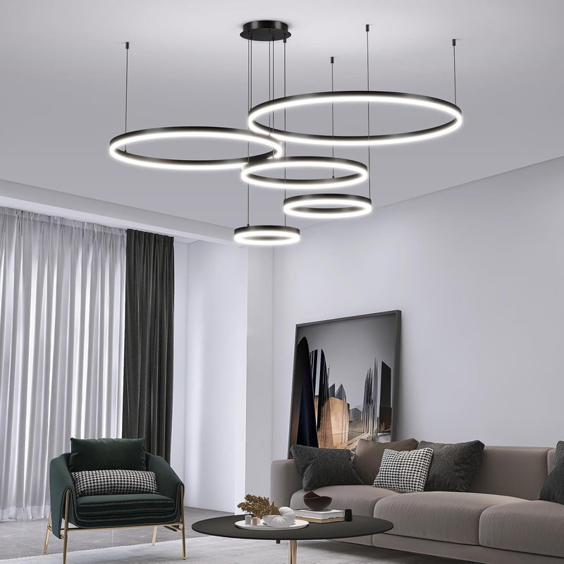 Round Pendant Light Dimmable Breakfast Island Lighting