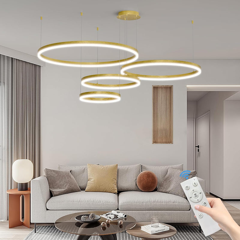 Round Pendant Light Dimmable Breakfast Island Lighting