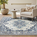 Round Rug Washable Non-Slip Vintage Boho Carpet