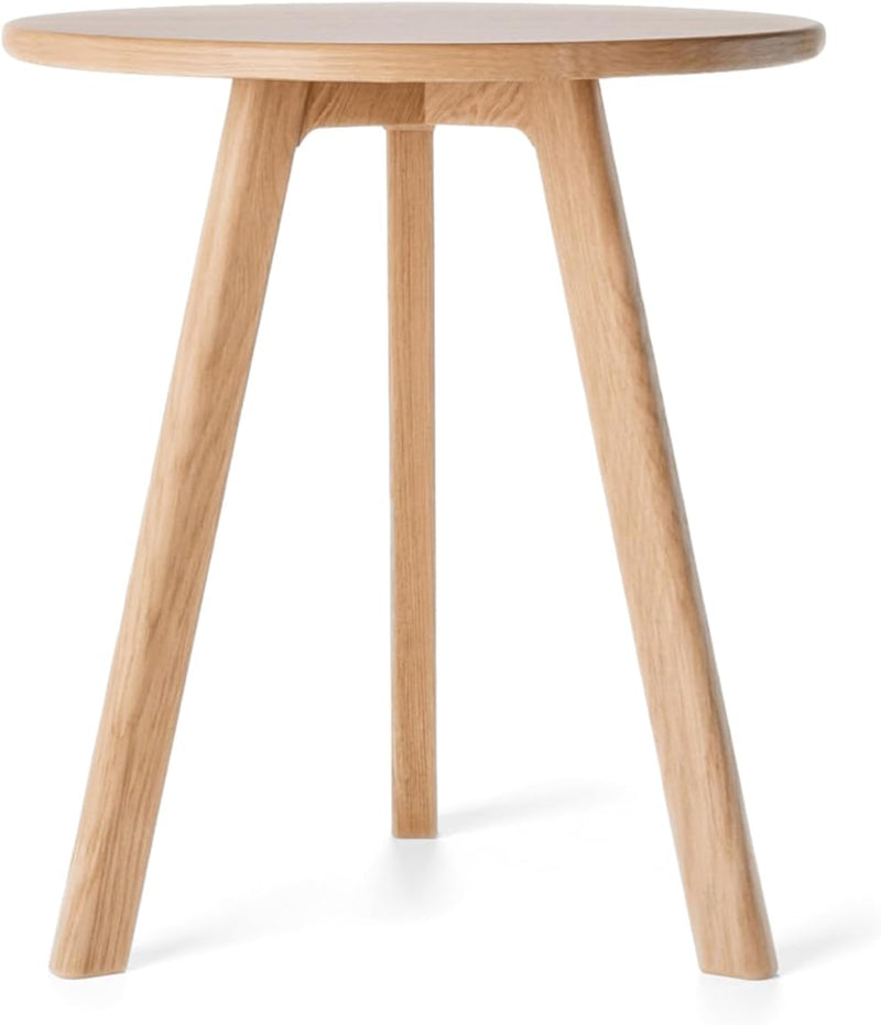 Round Side Table 100% Solid Oak Wood Occasional