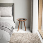 Round Side Table 100% Solid Oak Wood Occasional