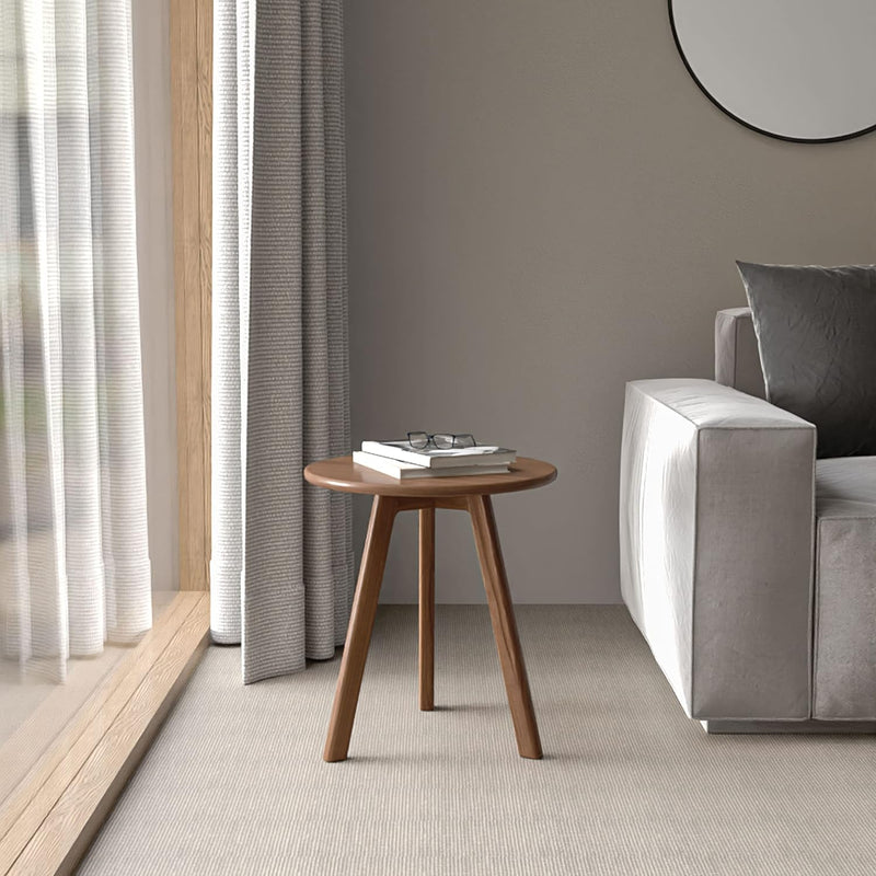 Round Side Table 100% Solid Oak Wood Occasional