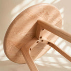 Round Side Table 100% Solid Oak Wood Occasional