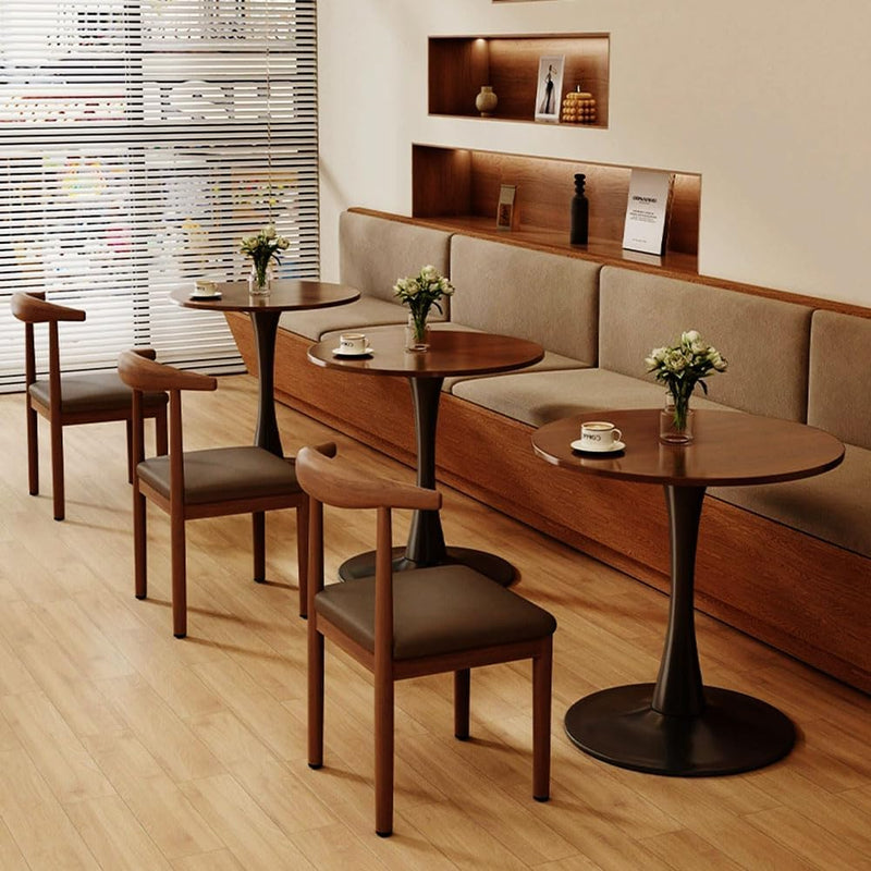 Round Wooden Dining Table Small Tulip for 2-4 Person