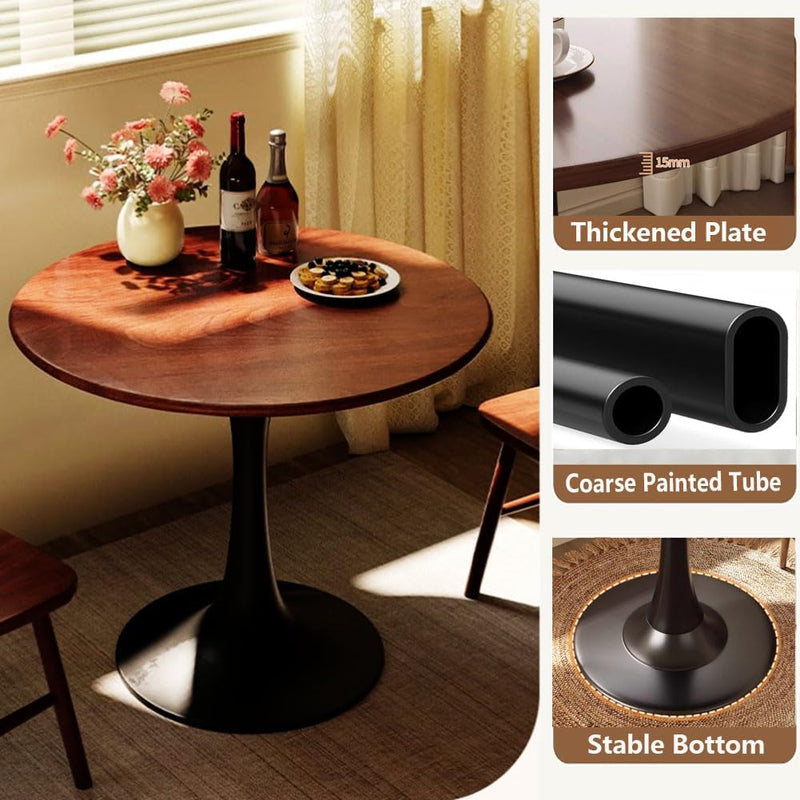 Round Wooden Dining Table Small Tulip for 2-4 Person