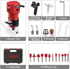 Router Trimmer 800W with Dust Extraction Connection Electric