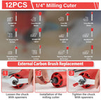 Router Trimmer 800W with Dust Extraction Connection Electric